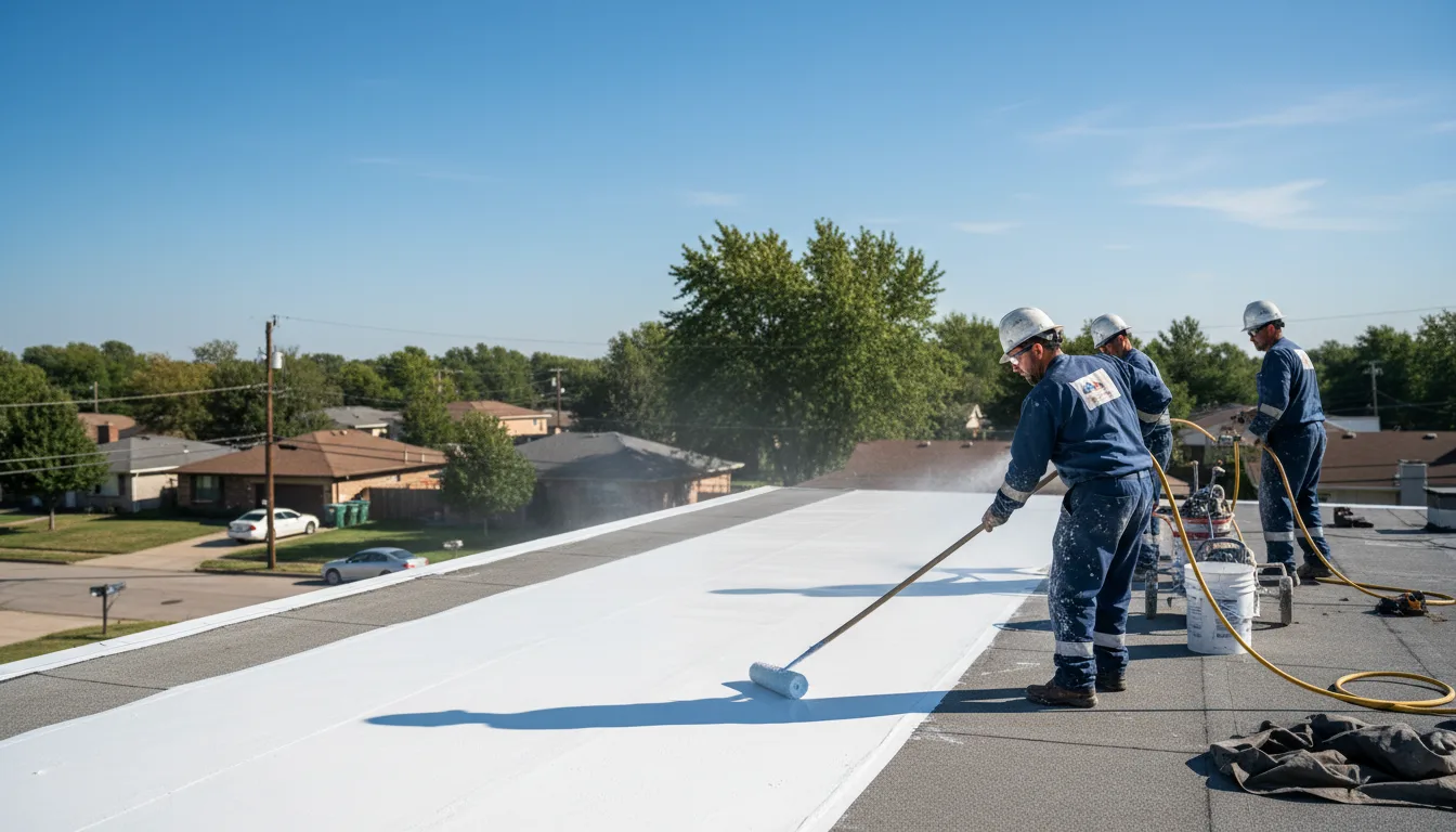 Commercial roof coating in Dresden, KS near me